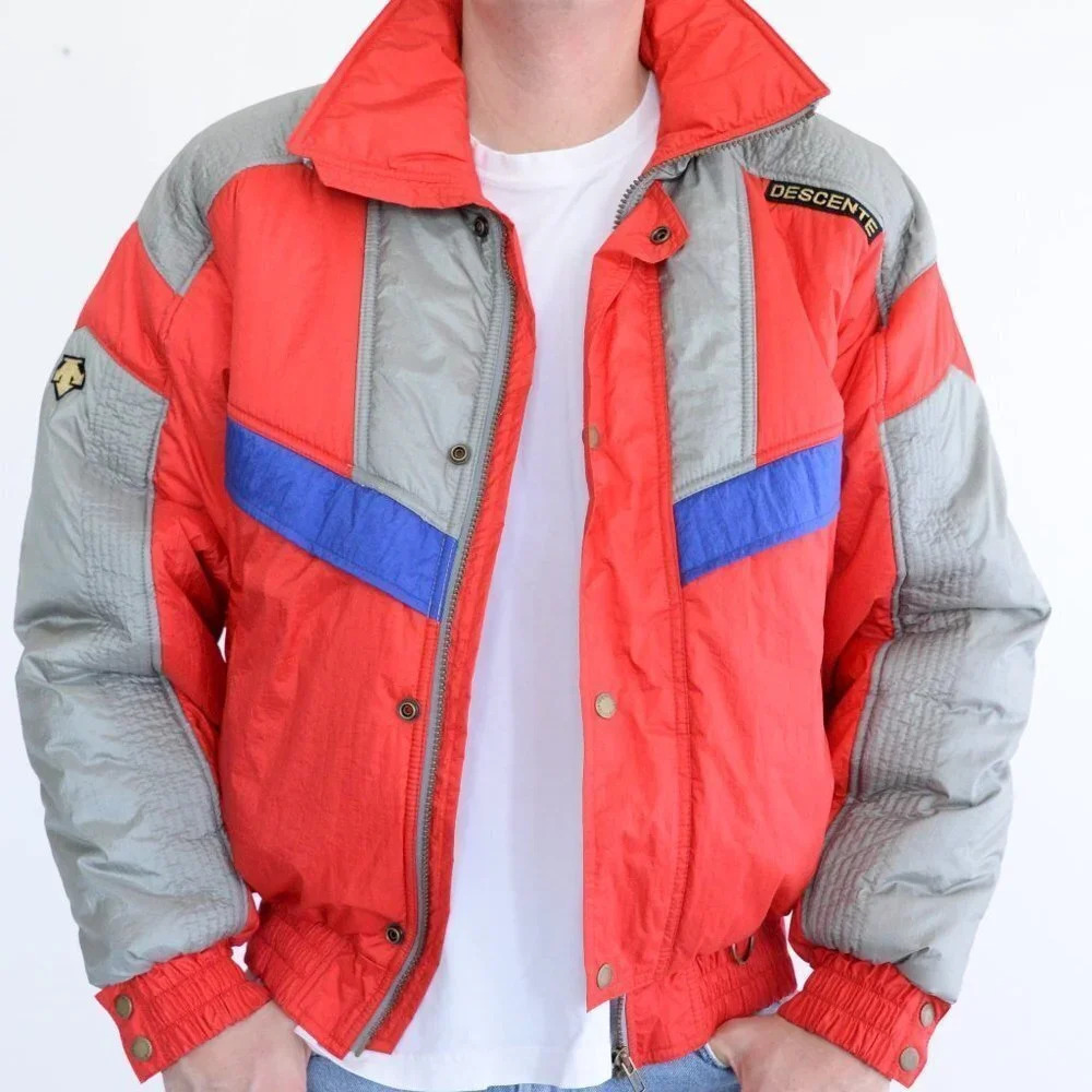Vintage Y2K Descente Red & Grey Ski Jacket